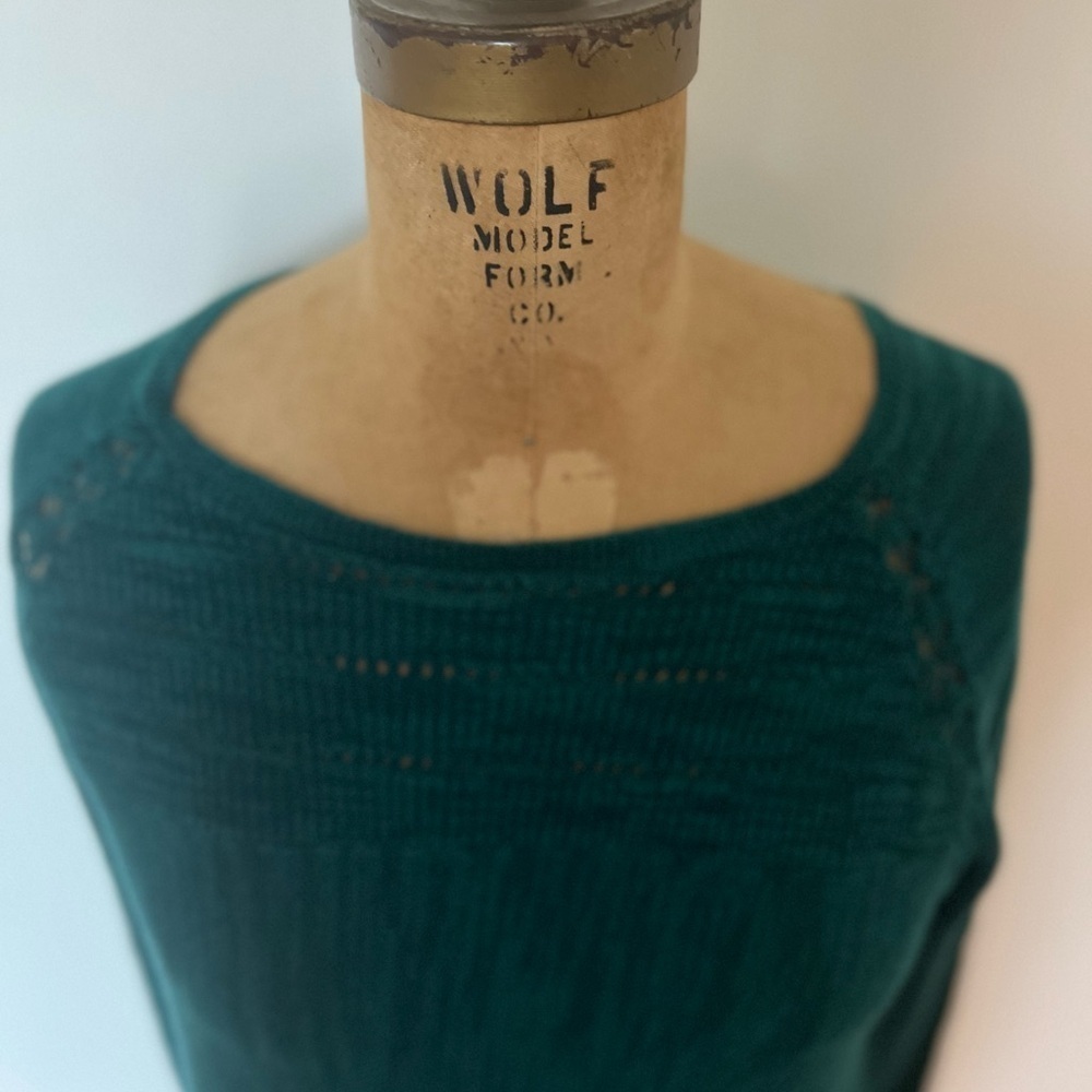 Knitted & Knotted Anthropologie long green sweater medium - Picture 3 of 8